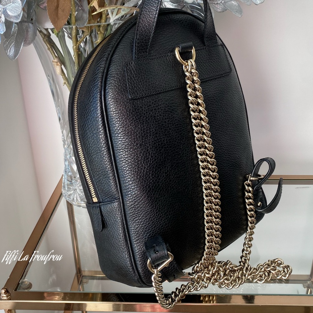 Authentic Gucci Black Leather Backpack - Picture 8 of 16